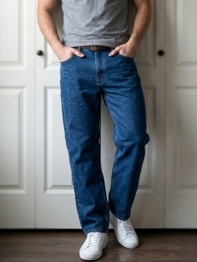 Dakota Men's  Jeans Blue Stonewash NWT Sz 38x32 Relaxed Fit